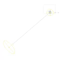 Beautiful White Flower With Long Slender Petals And Green Stem On Blue Background