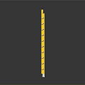 Yellow And Silver Aluminum Ladder With Step Rungs And Wheels For Home Use