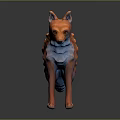 Game And Movie Character Colorful Fox 3D Model Featuring Orange And Blue Gradient Fur