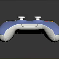 Blue Game Controller With Ergonomic Design White Joysticks And Colorful Buttons
