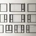 Modern windows balcony windows floor-to-ceiling windows casement windows broken bridge aluminum windows 3d model