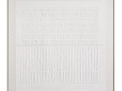 Modern Elegant White Wall Decor With Geometric Patterns And Textured Design 3d model