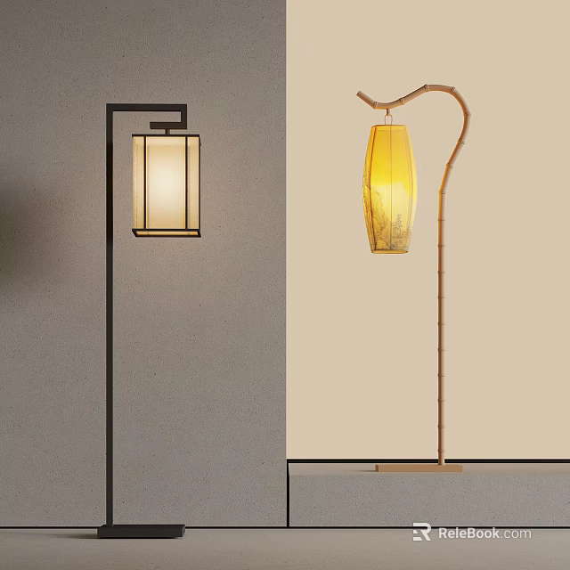 Modern And Traditional Floor Lamps With Unique Designs For Interior Home Decor 3d model 