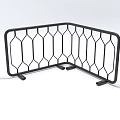 Unique Irregular-shaped Sofa With Black Metal Frame And Geometric Pattern For Modern Living Room