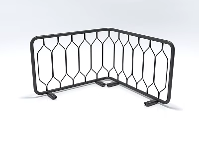 Unique Irregular-shaped Sofa With Black Metal Frame And Geometric Pattern For Modern Living Room 3d model