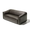 Dark Brown Leather Multi Seater Sofa with Modern Sleek Design and Comfortable Seating 3d model