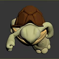 Turtle Cartoon Turtle Snapping Turtle Chickbill Turtle Reptile Cold Blooded Animal Reptile Class 3d model