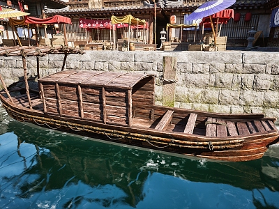 Modern Wooden Boat model