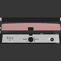 Fery Pink Electric Grill Modern Design with Black Handles and Control Knobs 3d model