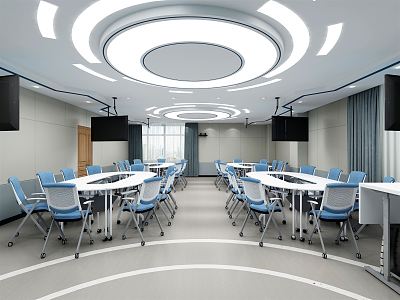 modern classroom 3d model