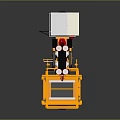 Yellow Vertical Mast Lift Equipment With Elevated Platform For Industrial Use
