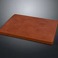 Elegant Brown Leather Case With Stitched Edges And Smooth Surface Texture 3d model