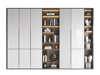 Modern bookcase 3d model