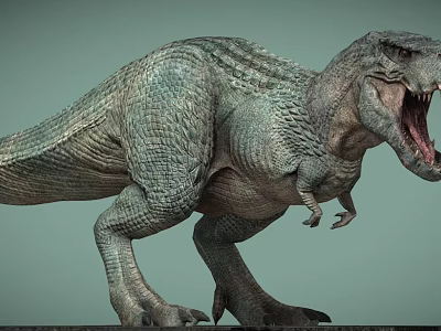 Realistic Reptile Tyrannosaurus Rex With Open Mouth Scaly Skin Standing Posture 3d model Realistic Reptile Tyrannosaurus Rex With Open Mouth Scaly Skin Standing Posture 3d model