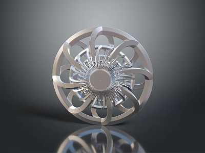 Durable Precision Engineered Metal Circular Spoke Gear Hardware Tool Accessory 3d model