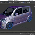 Purple Compact Car With Shiny Exterior Black Alloy Wheels And Sporty Design