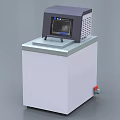 Industrial Equipment With Digital Display Screen Ventilation Grilles And Control Panel On White Cabinet