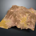 Natural Garden Landscape With Undulating Terrain And Brown Yellow Vegetated Zones Design