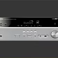 Silver AV Receiver With Bluetooth Connectivity And Control Knobs For Home Entertainment