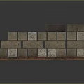 Stacked Textured Brown Bricks Arranged On Wooden Pallet For Construction Material