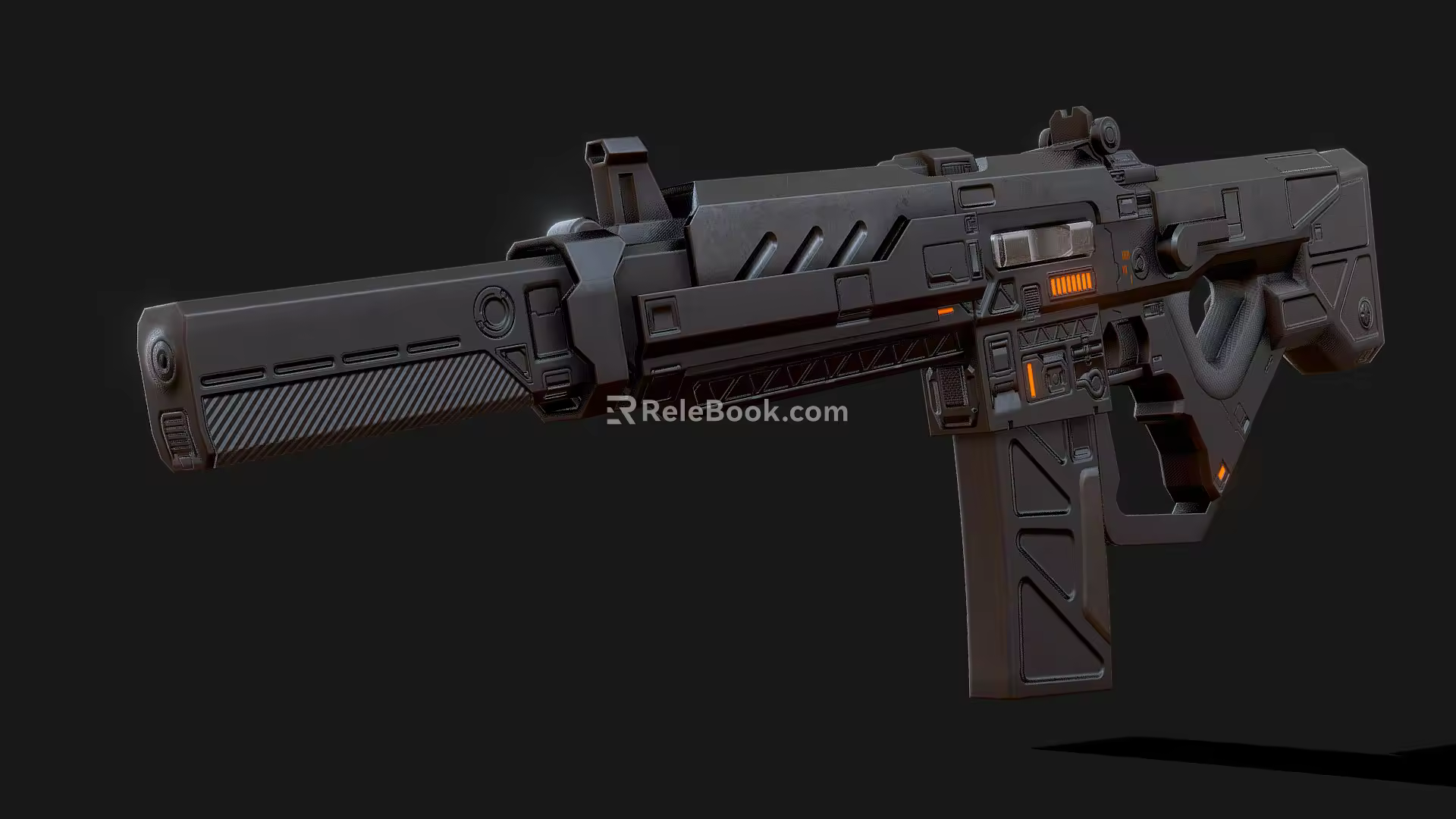 modern machine gun 3d model