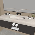 Modern Bathroom Cabinet Bathroom Counter Basin Bathroom Decoration Mirror Cabinet Sink 3d model