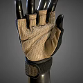Fingerless Utility Glove With Breathable Mesh And Adjustable Wrist Strap