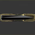 Ancient Decorative Sword With Red Hilt Golden Accents And Textured Blade