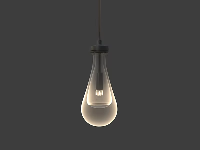 Water drop glass bulb 3d model