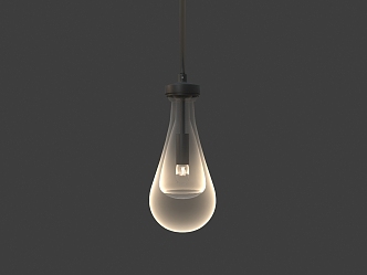 Water drop glass bulb 3d model