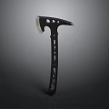 Modern Tactical Axe With Black Hollow Handle And Sharp Metal Blade