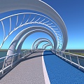 Bridge landscape bridge streamer bridge footbridge art bridge 3d model