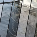 Marble Floor Tiles With Modern Decorative Patterns And Metal Frame Furniture