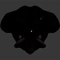 Realistic Metallic Gorilla Head Sculpture With Textured Surface And Dark Background