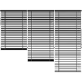 Modern Black Venetian Blinds Slatted Design For Window Covering Multiple Panels