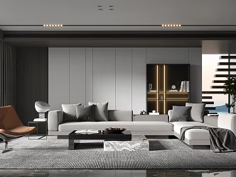 modern living room 3d model