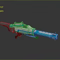 Modern sci-fi gun sci-fi gun sci-fi bazooka 3d model
