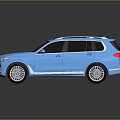 Blue Luxury SUV With Modern Exterior Design Sunroof And Silver Alloy Wheels