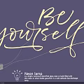 Modern Neon Lamp Decorative Lighting Featuring Be Yourself Typography Design for Home 3d model