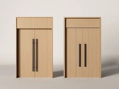 Modern Double Door Gate Double Door Top Door 3d model