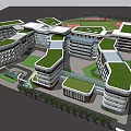 Modern Multi Storey School Building With Glass Facades And Surrounding Campus Trees