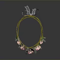 Pink Roses With Green Leaves Placed On Transparent Acrylic Stand