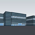 Modern Office Building Exterior With Glass Facade Multiple Floors And Contemporary Design
