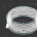 Blue Coiled Hose Pipe with Metal Fittings and Flexible Construction