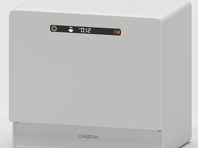 CASDON Modern White Kitchen Appliance With Digital Display And Time Indicator 3d model