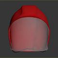 Red Fabric Protective Hat With Transparent Face Shield For Safety And Style