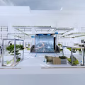 Modern Exhibition Enterprise Platform Technology Display 3d model