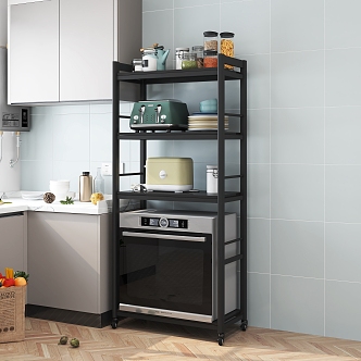 Kitchen Storage Rack Iron Storage Rack 3d model