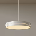 Modern Minimalist Circular Pendant Light With Warm Glow And Suspended Design