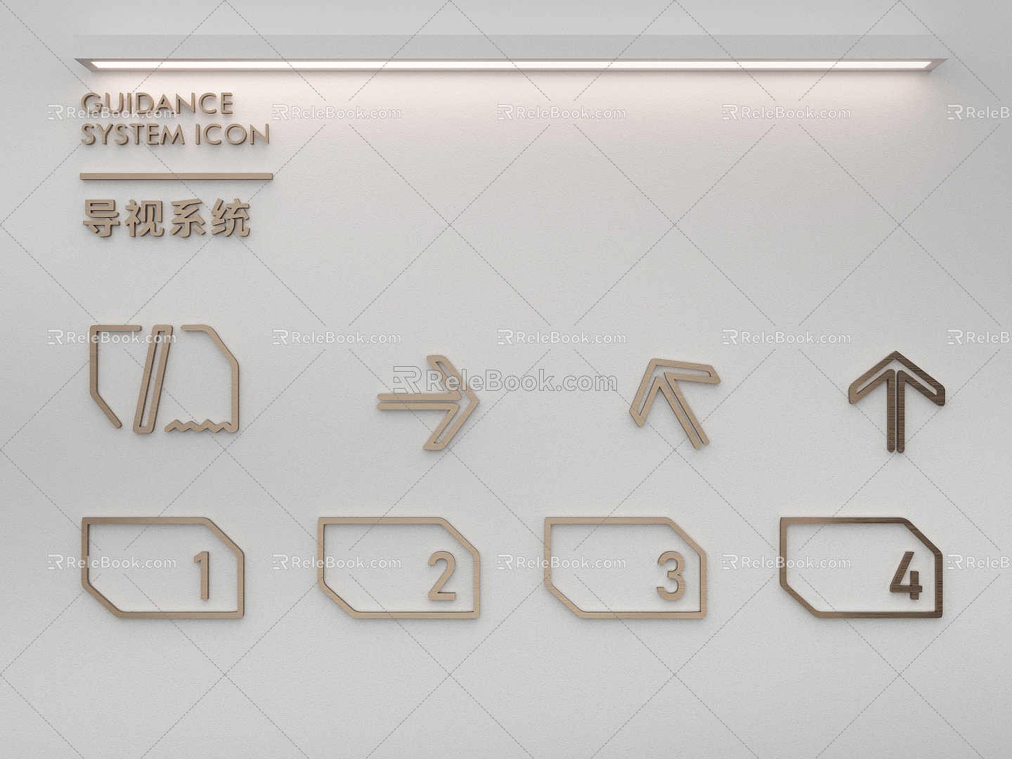 Guide Indication Metal Dicharacter 3d model